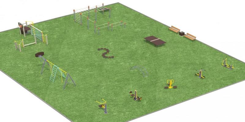 Дизайн проект спортплощадки разновозрастной  в Чебоксарах