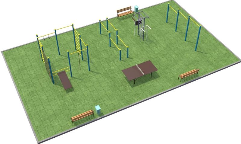 Проект спортплощадки 170 метров в Чебоксарах в Чебоксарах