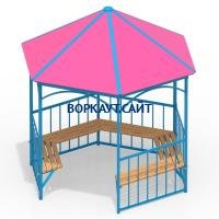 Беседка с лавками МАФ 4120 в Чебоксарах