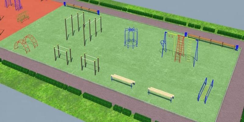 Проект детско-спортивной площадки для школы - детсада в Чебоксарах