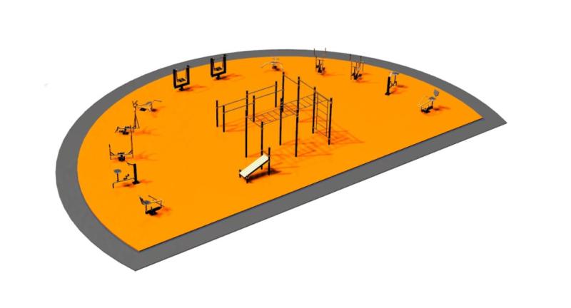 Дизайн проект спортплощадки Полукруглая в Чебоксарах