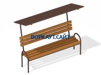 Лавочка под навесом МАФ 1607 в Чебоксарах