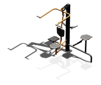 Уличный тренажер "Верхняя тяга Твистер стоя Твистер сидя" УТ336 в Чебоксарах