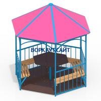 Беседка со столом, лавками и полом МАФ 4123 в Чебоксарах