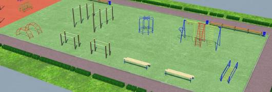 Проект детско-спортивной площадки для школы - детсада в Чебоксарах