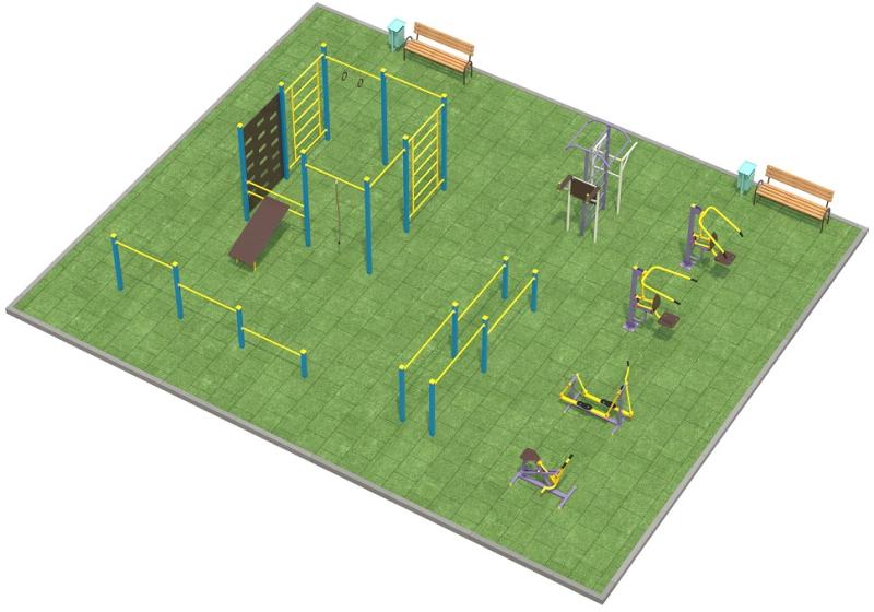 Проект спортплощадки 150 метров в Чебоксарах в Чебоксарах