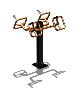 Уличный тренажер  "Штурвал двойной"  УТ201 в Чебоксарах