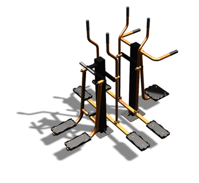 Уличный тренажер "Шпагат Маятник Лыжник двойной" УТ335 в Чебоксарах