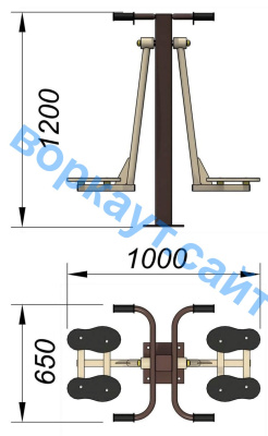 Уличный тренажер "Маятник" УТ 004 в Чебоксарах