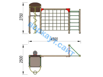 Детский спортивный комплекс Игровой ДСК 3111 в Чебоксарах