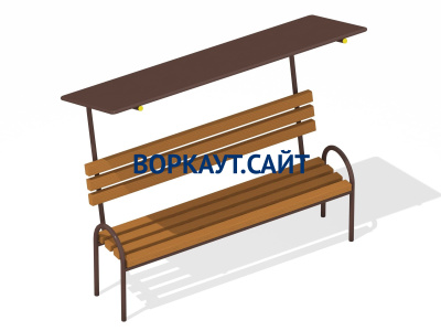 Лавочка под навесом МАФ 1607 в Чебоксарах