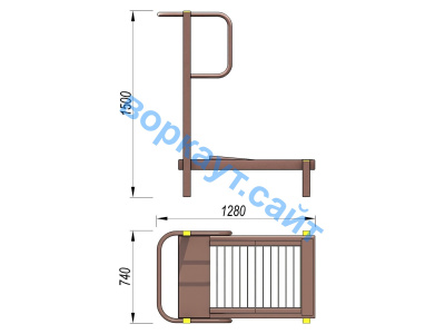 Уличный тренажер Беговая дорожка УТ 009 в Чебоксарах