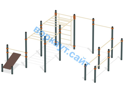 Спортивный комплекс воркаут ВС-50 в Чебоксарах Спортивный комплекс воркаут ВС-50 в Чебоксарах