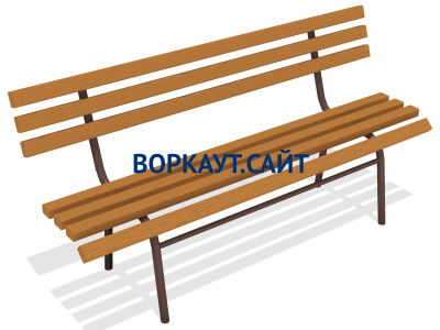 Лавочка со спинкой МАФ 1604 в Чебоксарах