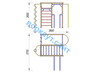 Детский спортивный комплекс Гимнастический ДСК 3107 в Чебоксарах