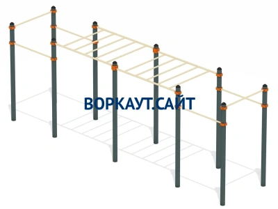 Воркаут рукоход с турниками ВС-23 в Чебоксарах