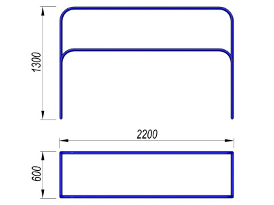 Брусья разновысокие МАФ 3531 в Чебоксарах
