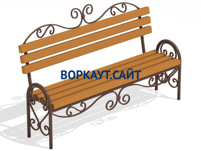 Лавочка кованная МАФ 1606 в Чебоксарах