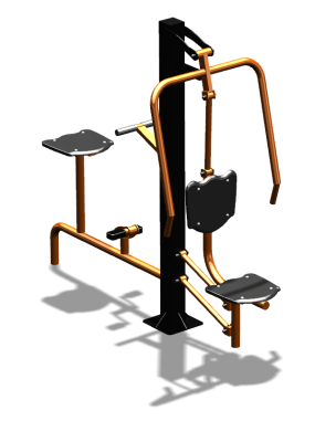 Уличный тренажер "Жим от груди Вело" УТ321 в Чебоксарах