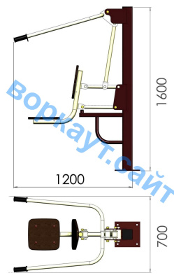 Уличный тренажер "Тяга сверху" УТ 001 в Чебоксарах