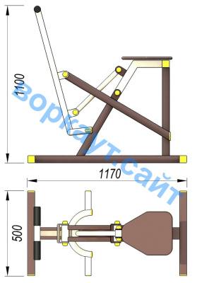 Уличный тренажер "Наездник " УТ 006 в Чебоксарах