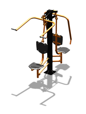 Уличный тренажер "Жим от груди Верхняя тяга" УТ314 в Чебоксарах