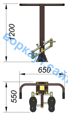 Уличный тренажер "Балансир" УТ 007 в Чебоксарах