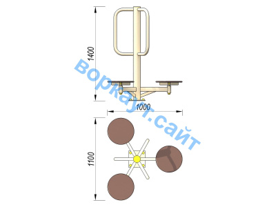 Уличный тренажер Орбита УТ 011 в Чебоксарах
