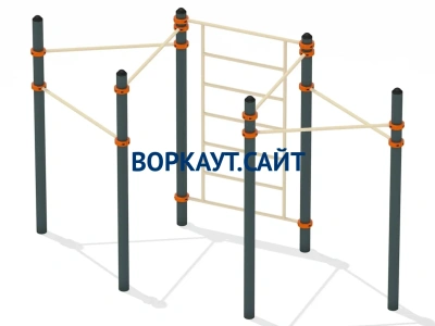 Воркаут турник разноуровневый с шведской стенкой ВС-25 в Чебоксарах