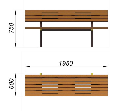 Диван уличный МАФ 1608 в Чебоксарах