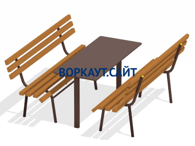 Дачный комплект из 2 лавочек и стола МАФ 1620 в Чебоксарах