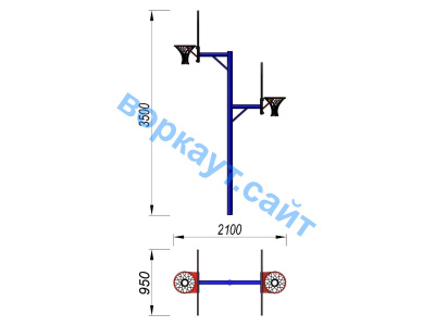 Баскетбольный щит двойной СИО 3511 в Чебоксарах