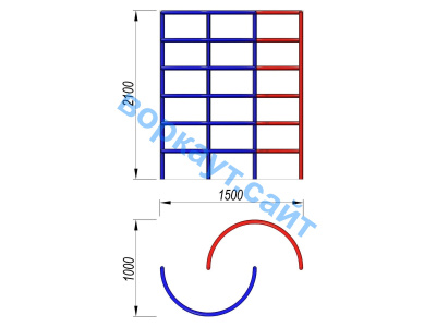 Шведская стенка полукруглая ДСК 3503 в Чебоксарах